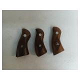 3 pair of wooden Ruger pistol grips