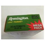 250 rounds 45 Auto 230 gr MC