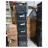 6 ct plastic storage crates 17x14x10