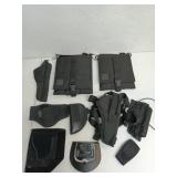 Asst holsters, gum mats, etc