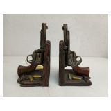 Pair of gun bookends 8"