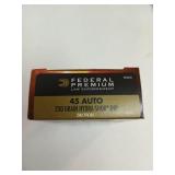 50 rds 45 auto 230 gr Hydra-Shok JHP tactical law