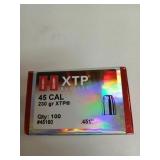 100 ct 45 cal 230 gr XTP bullets