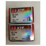 180+ ct 45 cal 185 gr XTP bullets
