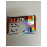 100 ct 45 cal 200 gr XTP bullets