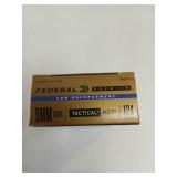 50 rds 9mm Luger 124 gr HST tactical law