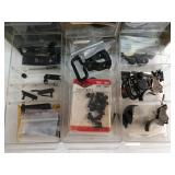 Plastic 15 bin organizer w/ contents: scope