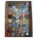 Flat of asst challenge coins