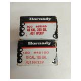 200 ct 45 cal 185/200 gr HP/XTP bullets