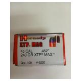 100 ct 45 cal 240 gr XTP bullets