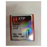 100 ct 9mm 147 gr XTP bullets