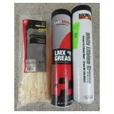 Tube of white lithium grease, red grease, 100 ct
