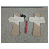 2 ceramic crosses new