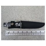 Skull knife in canvas holster 4.5" new