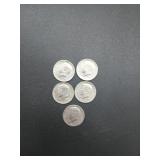 5 1971 Kennedy halves