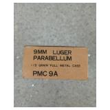 50 rds 9mm Luger Parabellum 115 gr FMJ