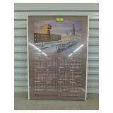 Amtrak 1982 calendar 24x34