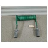 Double male 7-way trailer curly cord