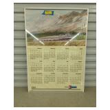 1989 Amtrak calendar 24x34