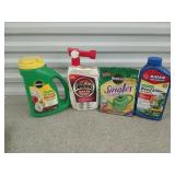 Yard stuff, weed killer, ant killer, shaking feed