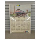 Amtrak 1986 calendar 24x34