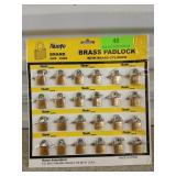 24 ct new small brass padlocks