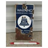 Small porcelain sign 7x3.5