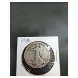 1936 walking liberty half dollar