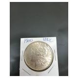1900 uncirculated Morgan silver dollar