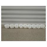 9 milk glass cups