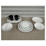 23 pieces corral wear dishes