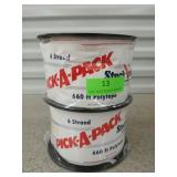 2 pack of 6 strand poly tape, 660 ft each roll