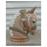 Ceramic carousel horse head 11" tall