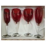 4 ct Italian made stemware
