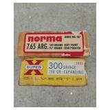 5 rds 7.65, 10 rds 220 swift, 19 rds 300 Savage,