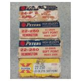 59 rds 22-250 REM 55 gr soft pt