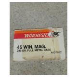 20 rds 45 Win Mag 230 gr FMJ