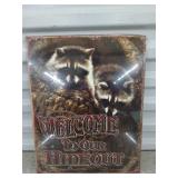 Metal sign 16x12.5 new