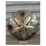 Metal sand dollar decor 14.5"
