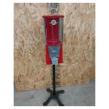 Eagle bubble gum machine on cast iron stand 43 i