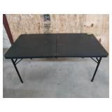 Plastic folding table 24x48 adjustable legs