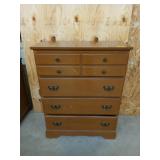 Four drawer chest 41x16x32 maple