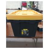 2- 27 gallon Commander storage totes with lids,