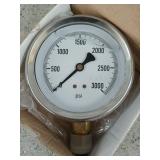 4" 3000 psi oil filled gauge, new
