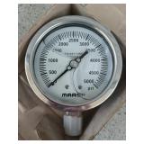4" Marsh 5000 PSI oil-filled gauge