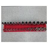 28 pcs SAE & metric deep/shallow sockets