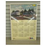 1993 Amtrak calendar 24x34