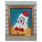 Hand painted clown portrait 18x22