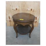 pecan side table 27x23x27
