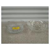Two beautiful pressed glass serving bowls 9 and